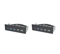 Onchdbfhuu 2pcs 5.25 Inch Usb3.1 Gen2 Front Panel Usb Hub 2 Ports Usb3.0+2 Ports Usb2.0+1 Port Type-C with Type-E Connector