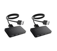 Onchdbfhuu 2X 1 in 4 Out 4K -Compatible Splitter 1x4 Video Splitter HDTV Splitter Audio Sync for TV Boxs HDTV DVD Laptop