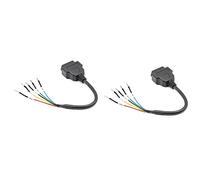 Onchdbfhuu 2X 16 Pin OBD OBD2 Female K Line CAN Line Jumper Tester Connector Car Diagnostic Extension Cable Cord Pigtail