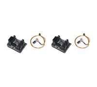 Onchdbfhuu 2X 3 Pin 4 Pin Fan Adapter PWM PC Chassis Cooling Fan Hub Governor 8 Way Splitter 12V Speed Controller