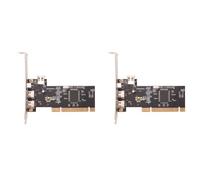 Onchdbfhuu 2X 3 Port IEEE 1394 Firewire Card PCI Firewire Adapter IEEE 1394 PCI Controller Card for Desktop PC