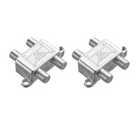 Onchdbfhuu 2X 3 Way Coaxial Cable Splitter,5-2400MHz,Wroks with CATV,STB Box,Satellite,Antenna System,High Speed Internet