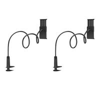 Onchdbfhuu 2X 360 Rotating Flexible Long Arms Mobile Phone Holder Desktop Bed Lazy Bracket Phone Stand for Phone and Tablet(Black)