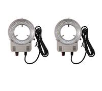 Onchdbfhuu 2X 48 LED Industrial Microscope Camera Light Source Ring Lamp Light Illuminator Lamp Adjustable Brightness USB Interface