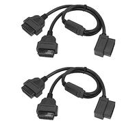 Onchdbfhuu 2X 50cm Y Style OBDII Adapter Splitter Cable Male to Dual Female OBD2 Diagnostic-Tool Car Connector Cable