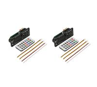 Onchdbfhuu 2X 6W Amplifier Bluetooth 5.0 MP3/WAV/FLAC Decoder Board DC 12V Hi-Fi Car Audio System with USB/TF/FM & Call Recording