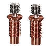Onchdbfhuu 2X All-Metal Bi-Metal V6-TCrazy Heatbreak Titanium & Copper 3D Printer Nozzle Bimetal Throat for 1.75mm V6 Hotend Heater