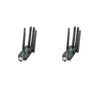 Onchdbfhuu 2X AX900 WiFi6 USB Adapter 2.4G+5Ghz WiFi Bluetooth 5.4 WiFi Dongle 4 Antenna -MIMO Wireless Card Receiver
