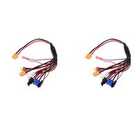 Onchdbfhuu 2X Eight in One RC Lipo Battery Charger Splitter Cable Adapter Connector Plug to JST T Plug EC3 Futabas Tamiyas