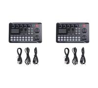 Onchdbfhuu 2X F998 Sound Card Microphone Sound Audio Interface Mixer Sound Card Mixing Console Amplifier for Phone PC