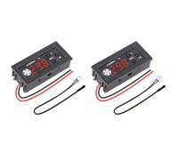 Onchdbfhuu 2X Fan Temperature Controller,DC 12V PWM 4-Wire Fan Speed Controller Module with Temperature Probe for 3A Fan PC