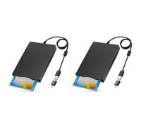 Onchdbfhuu 2X Floppy Disk Reader 3.5 Inch External USB Type A&C Floppy Disk Drive Floppy Disc Reader for Laptop