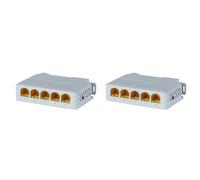 Onchdbfhuu 2X Gigabit PoE Extender 802.3af/At/Bt 5 Port PoE Repeater Vlan Extend Additional 100m(328ft) of Power and Data Transmiss