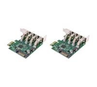 Onchdbfhuu 2X Low Profile 4 Ports PCI-E to USB 3.0 HUB PCI Express Expansion Card Adapter 5Gbps USB1.1/2.0/3.0 Operating Systems