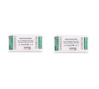 Onchdbfhuu 2X Mini 4 Channel RGBW Decoder 16A RGB RGBW Strip Controller 512 Dimmer Driver for LED Strip Lights DC9-24V