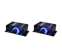 Onchdbfhuu 2X Mini Stereo Amplifier Dc12V Dual Channel Hi-Fi Audio Player Supports Mobile Phone DVD Input
