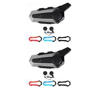 Onchdbfhuu 2X Motorcycle Bluetooth Helmet Intercom Universal Interphone Headset with Noise Reduction for Full Helmet 3 Color Frame