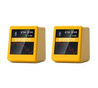 Onchdbfhuu 2X New 2.4G WiFi Crypto Tracker Crypto Price Displayer 300 Major Cryptocurrencies Can Be Switched Freely for C