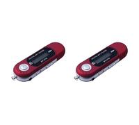 Onchdbfhuu 2X Portable USB MP3 Player Music Player Digital LCD Screen Bluetooth FM Radio Multifunction MP3 Music Player Red