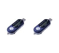 Onchdbfhuu 2X Portable USB MP3 Player Music Player Digital LCD Screen Bluetooth FM Radio Multifunction MP3 Music Player Blue