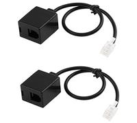 Onchdbfhuu 2X RJ9 4P4C Male to Double Female Port Connector Headset Adapter Extension Cable Phone Adapter Cable Extension Cord