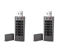 Onchdbfhuu 2X Secure USB Drive, 32GB Encrypted USB Flash Drive Hardware Password Memory Stick with Keypad U Disk Flash