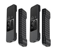 Onchdbfhuu 2X Silicone Proof Soft Cover Waterproof Protective Case Rectangle Sleeve for 4K Remote Control Black