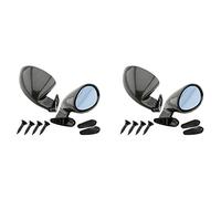 Onchdbfhuu 2X Style Left & Right Car Classic Retro Door Wing Side Mirror Rearview Vintage Matte Carbon Fiber Look