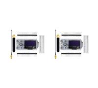 Onchdbfhuu 2X SX1276 SX1278 LoRa 868MHz/915MHz 0.96 Inch Blue OLED Display Bluetooth WIFI Kit 32 Development Board