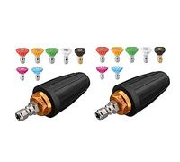 Onchdbfhuu 2X Turbo Nozzle for Pressure Washer, Rotating Nozzle and 14 Tips, 1/4 Inch Quick Connect, 4000 PSI