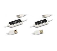 Onchdbfhuu 2X USB 2.0 Smart KM Link PC to PC Keyboard Mouse Share Sync Data Link USB Extension Cable Data File Transfer USB Switch