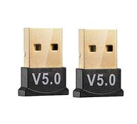 Onchdbfhuu 2X USB Bluetooth 5.0 Adapter Wireless Dongle Stereo Receiver Audio Sender for PC Computer Laptop Earphone TV Transmitter