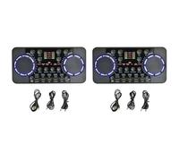 Onchdbfhuu 2X V300 Pro Sound Card Bluetooth-Compatible Audio Interface Mixer DJ Digital Effect Noise Reduction Console USB Record