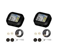 Onchdbfhuu 2X Waterproof Motorcycle Real Time Tire Pressure Monitoring System External Sensor Wireless LCD Display Moto TPMS