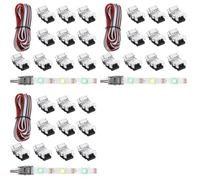 Onchdbfhuu 33 Pieces Tunable 3 Pin LED Strip Connectors 10mm LED Strip Light Connectors LED Strip Connector Terminal for WS2811