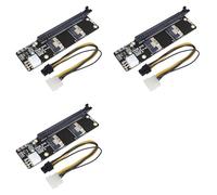 Onchdbfhuu 3X 2 Port SlimSAS 8i X2 to PCIe 4.0 X16 Slot Adapter Card SFF8654 Riser Card for Network Graphics Video Card 6Pin