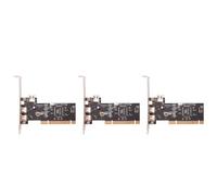 Onchdbfhuu 3X 3 Port IEEE 1394 Firewire Card PCI Firewire Adapter IEEE 1394 PCI Controller Card for Desktop PC