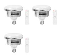Onchdbfhuu 3X 85W LED Photographic Lighting Bulbs E27 Base Lamp with Remote Control Dimmable Daylight Bulb for Photo Studio Softbox