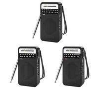 Onchdbfhuu 3X AM FM Pocket Radio, Transistor Radio with Loudspeaker, Headphone Jack, Portable Radio for Indoor, Outdoor Use