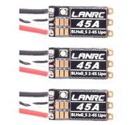 Onchdbfhuu 3X BLHeli S 2-6S Lipo 45A Brushless ESC Built-in Programmable RGB LED D-Shot 150/300/600 ONESHOT125