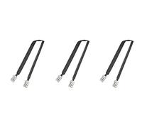 Onchdbfhuu 3X Door/Window Pass Through Flat Coaxial Cable SO239 UHF Female to UHF Female 50 Ohm Coax Pigtail Extension Cord