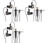 Onchdbfhuu 3X HiFi Wired Headphones with Microphone Noise-Cancelling Dynamic Earphones in Ear Earbuds Headset(Black)
