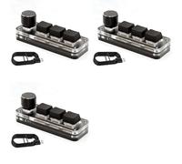 Onchdbfhuu 3X Macropad Macro Mechanical Keyboard RGB Mini Gaming Custom Programming Knob Keypads 3 Keys for Photoshop