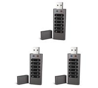 Onchdbfhuu 3X Secure USB Drive, 32GB Encrypted USB Flash Drive Hardware Password Memory Stick with Keypad U Disk Flash