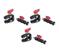 Onchdbfhuu 3X Slr Camera Magic Arm Double Hot Shoe Ball Head Crab Claw Clip Universal Monitor Bracket Ball Head Clamp Super Holder