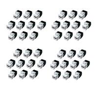 Onchdbfhuu 40-Pack Cat6A RJ45 Jack - Cat6 Compatible -180 Degree Toolless -Ethernet Wall Jack -Cat6A Network Coupler