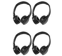 Onchdbfhuu 4Pack IR Wireless Headphones for Car DVD Player Headrest Video,On-Ear Infrared Headphones Headset Universal (Black)