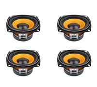 Onchdbfhuu 4Pc 4Inch Audio Portable Speaker 4 Ohm 15W Speaker DIY Professional Multimedia Subwoofer Speakers for Sound System