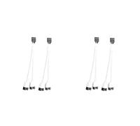 Onchdbfhuu 4Pcs Computer Motherboard USB 2.0 9 Pin to Dual 9 Pin Extension Cable Y Splitter Audio HD Extension Cable White