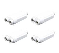 Onchdbfhuu 4X 2 Port Waterproof POE Repeater IP66 10/100Mbps 1 to 2 PoE Extender with IEEE802.3Af/At 48V Outdoor for POE Switch